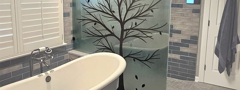 Bathroom Wall Glass Cutout